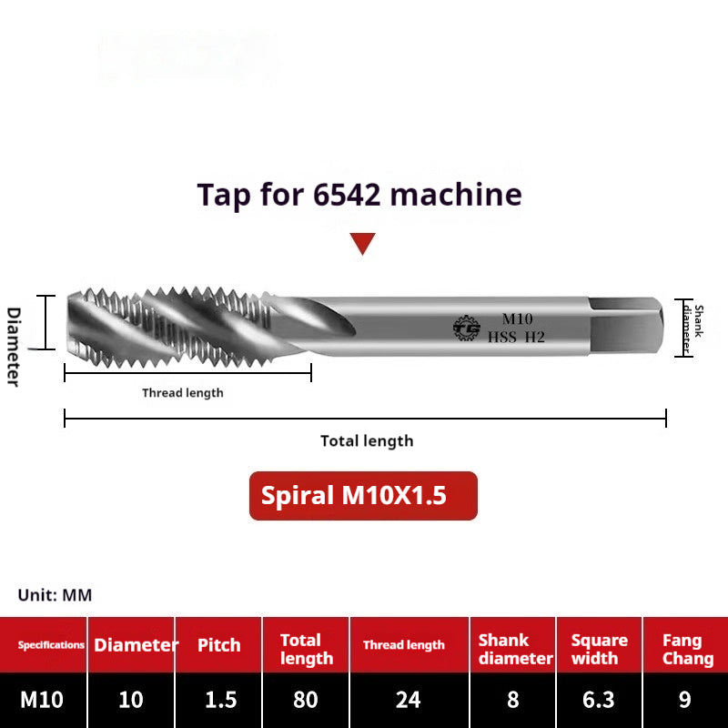 2109-Spiral tap tapping M2 fine tooth iron, aluminum, copper steel, stainless steel, special tapping drill bit M3M4M5M6 Shandong Denso Pricision Tools Co.,Ltd.
